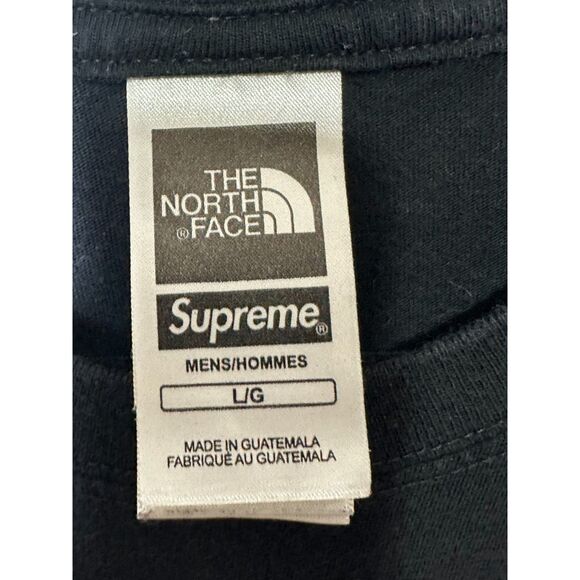 Supreme x The North Face Metallic Box Logo T-Shirt Tee Black Size Large - Picture 2 of 3